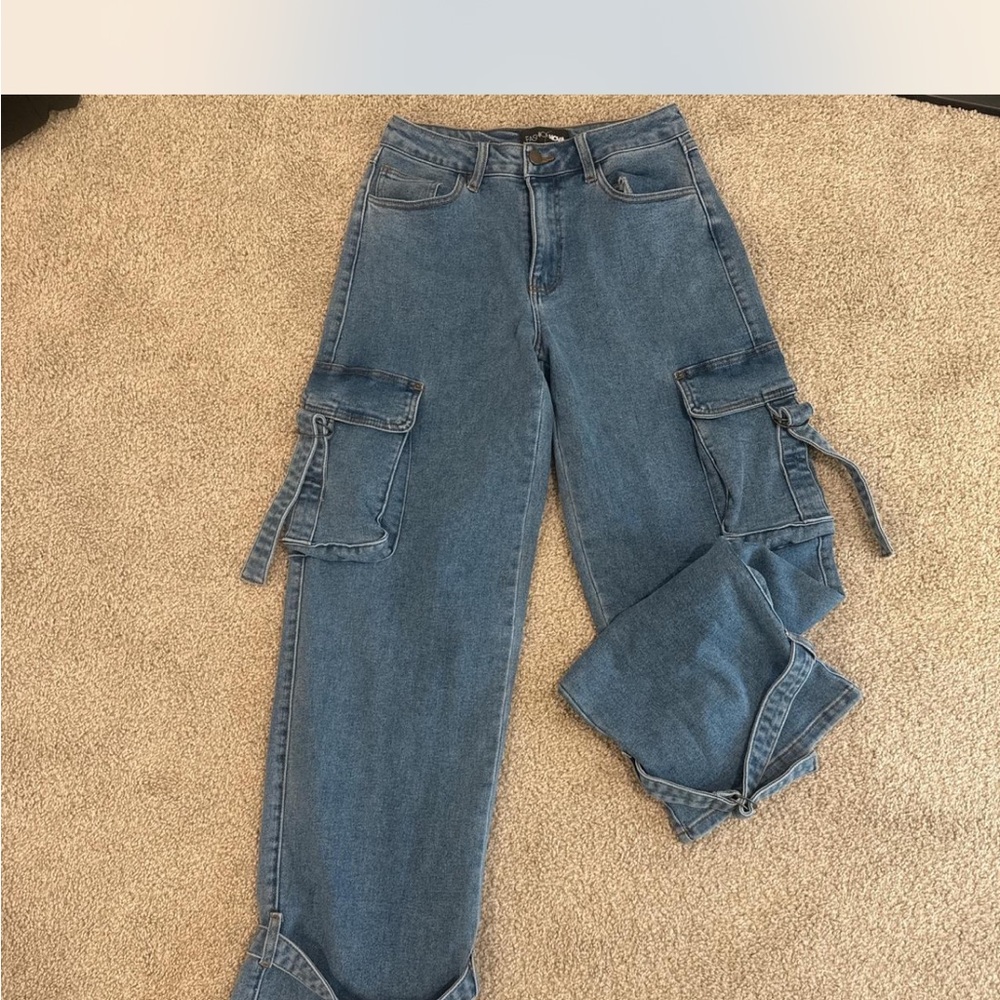 Fashion Nova Straight Leg Blue Jeans